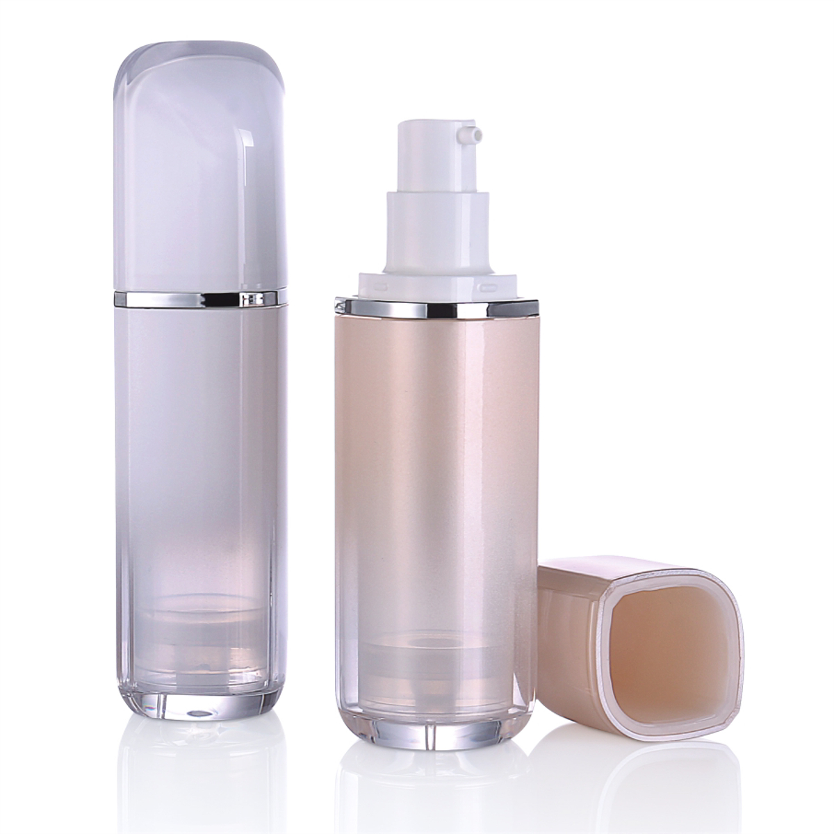 30 ml podwójnie ściany Pearl White Lancel Airless Pump Butelka do kremu nawilżającego BB L14