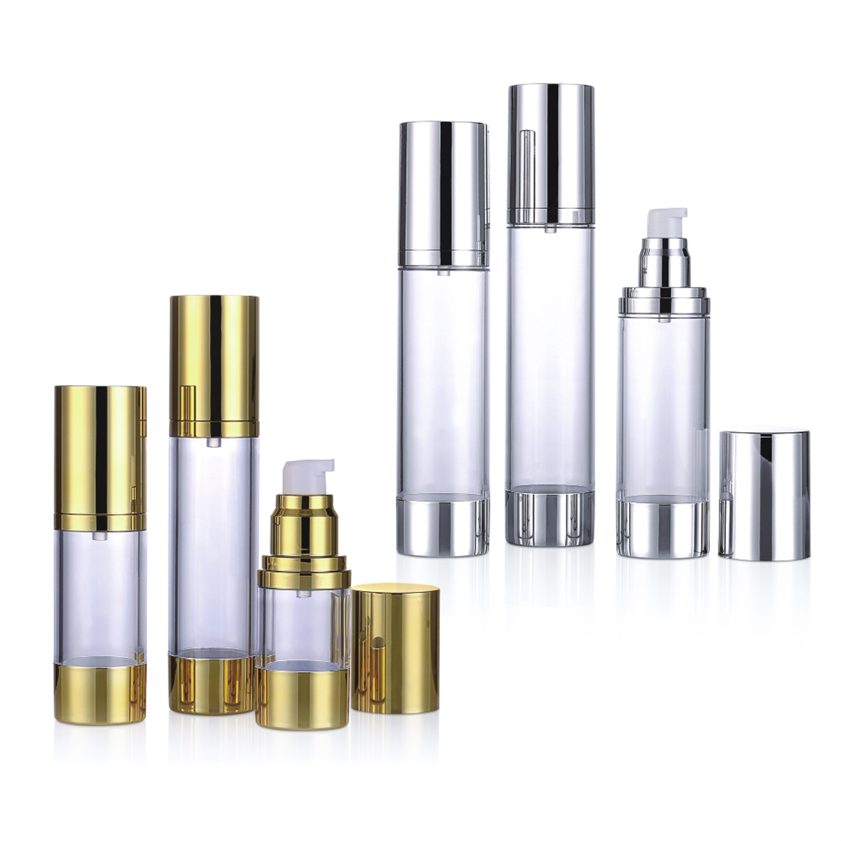 15 ml 30 ml 50 ml 80 ml 100 ml 120 ml srebrna niestandardowa etykieta balsamowa pompa olejku eteryczna pompka mgły sprayowa kosmetyczna butelka bez powietrza l04