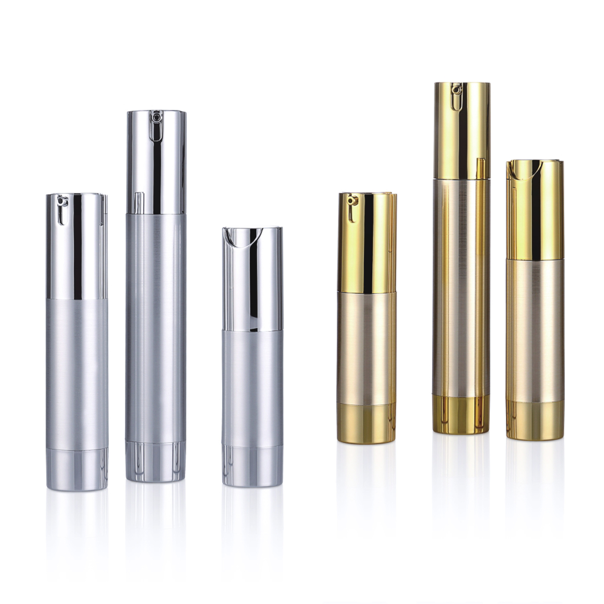 15 ml 20 ml 30 ml Airless Botsion w kształcie litery U Dostosowana luksusowa pielęgnacja skóry Srebrna Złota Airless Butelka L06