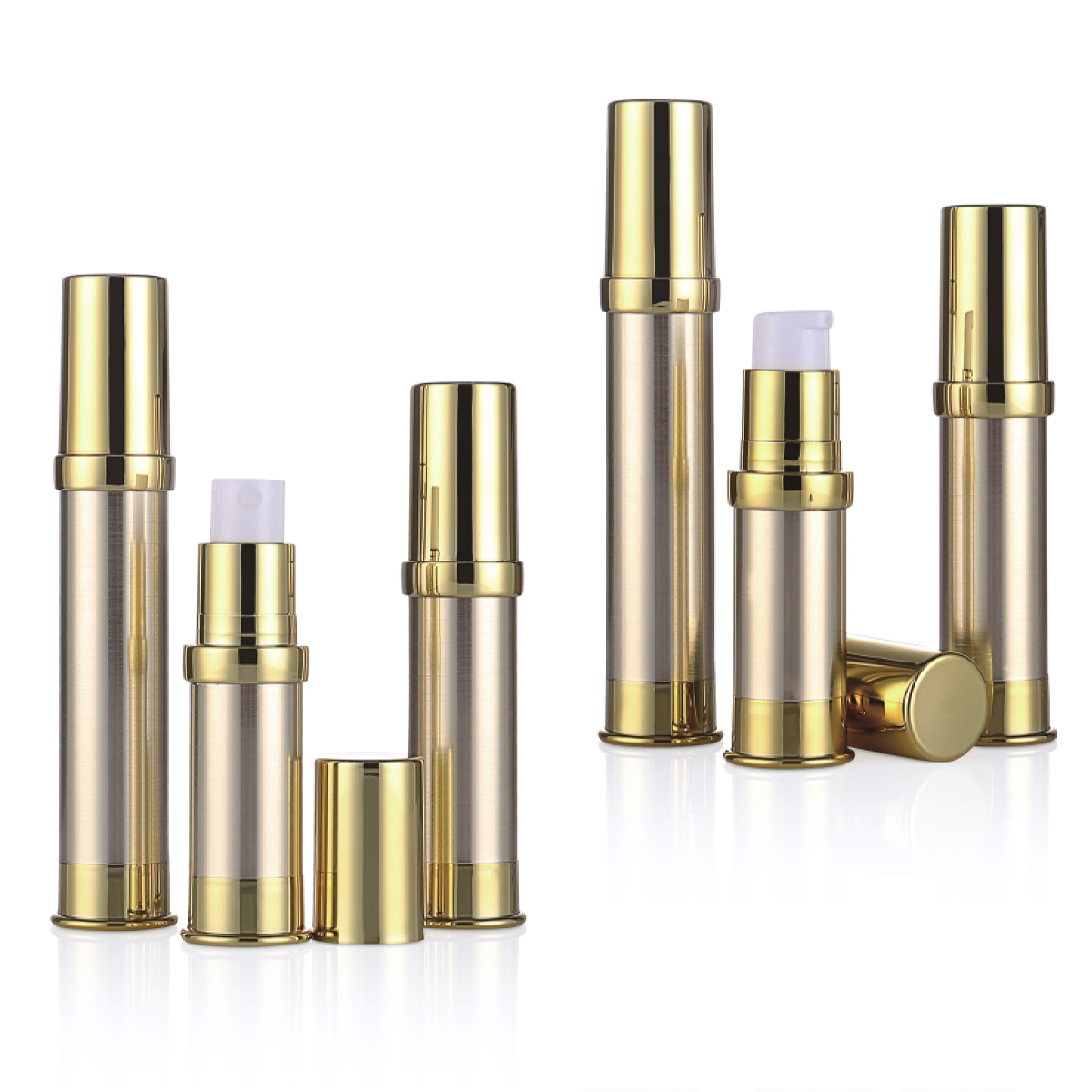 5 ml 10 ml 15 ml plastikowej butelki bez powietrza Złote/ srebrne UV Craft Mini Airless Lotion/ Spray Pump Butelka L10